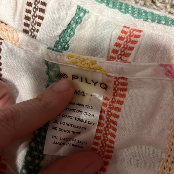 Revolve Pilyq Morgan Multi Stripe CoverUp / Dress Size M/L - Picture 6 of 7